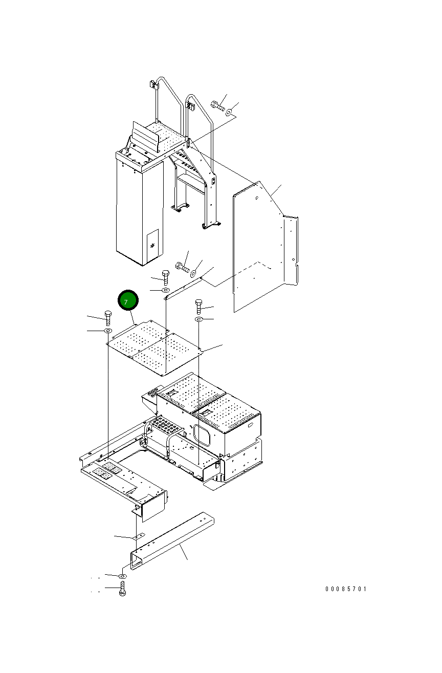Крышка 21T-54-33581 Komatsu