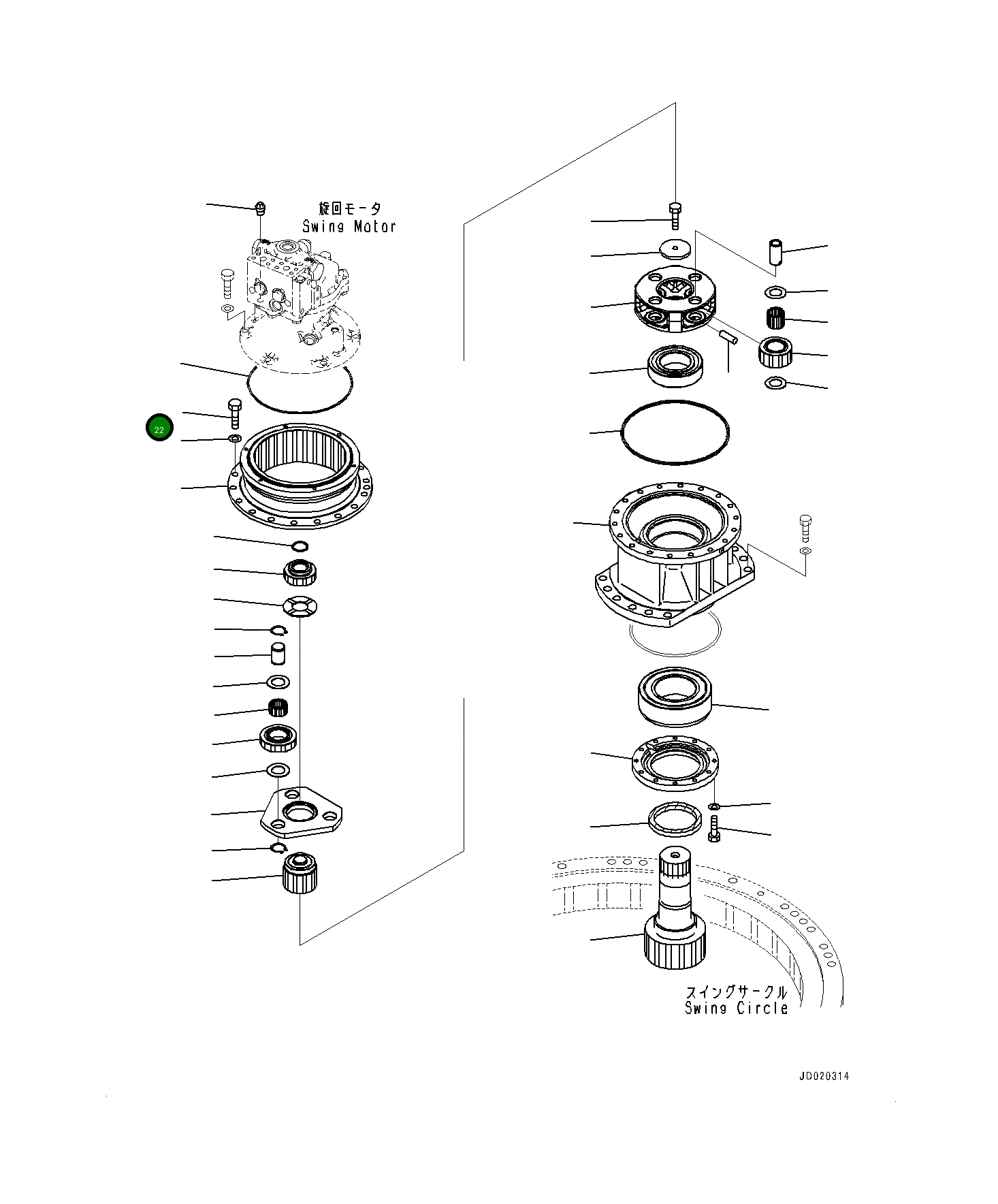 Болт 0101081440 Komatsu