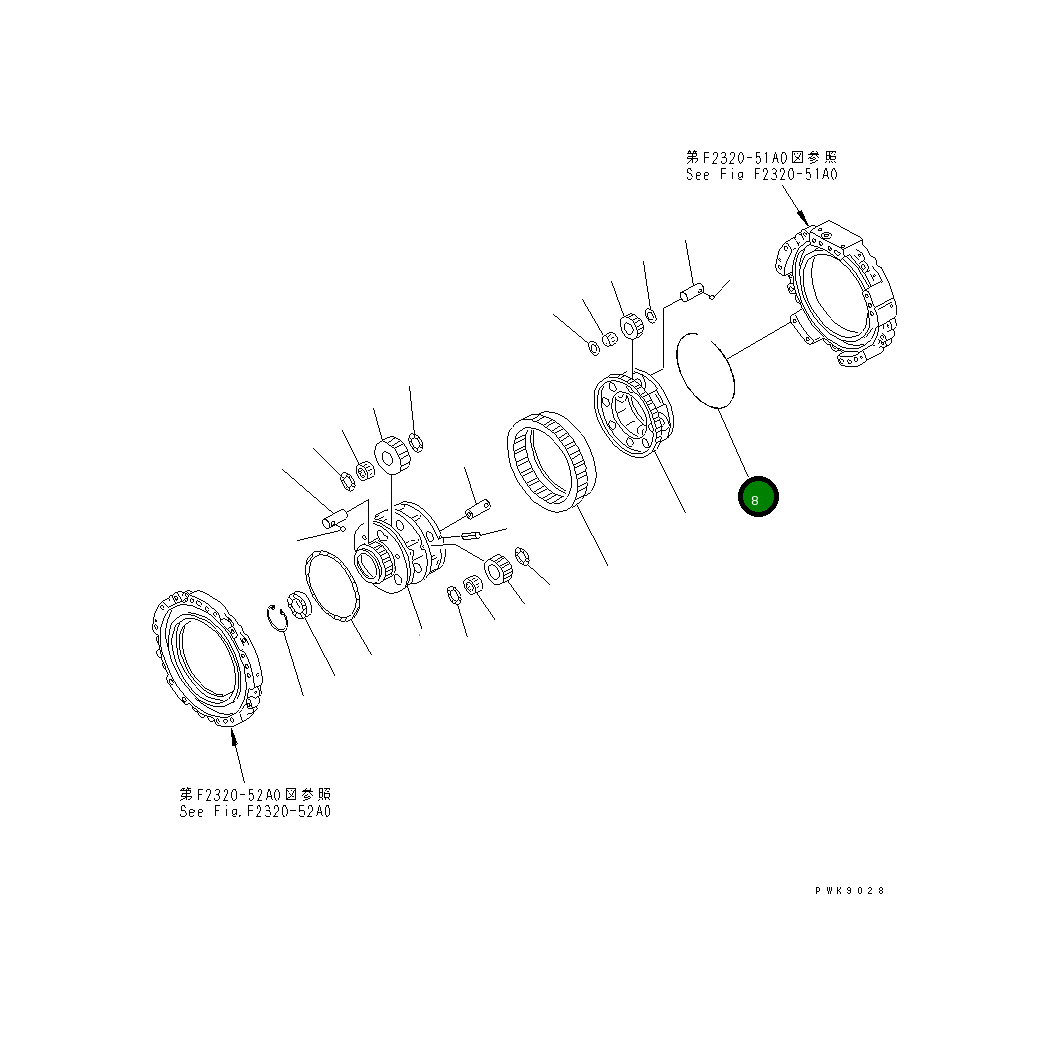 Кольцо 14X-15-19520 Komatsu