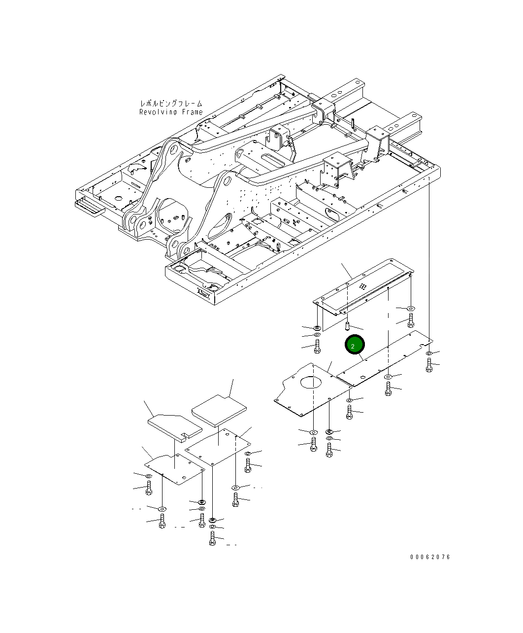 Крышка 21M-54-23821 Komatsu