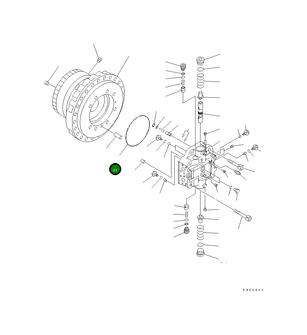 Кольцо уплотнительное (O-Ring) 708-8H-31210 Komatsu