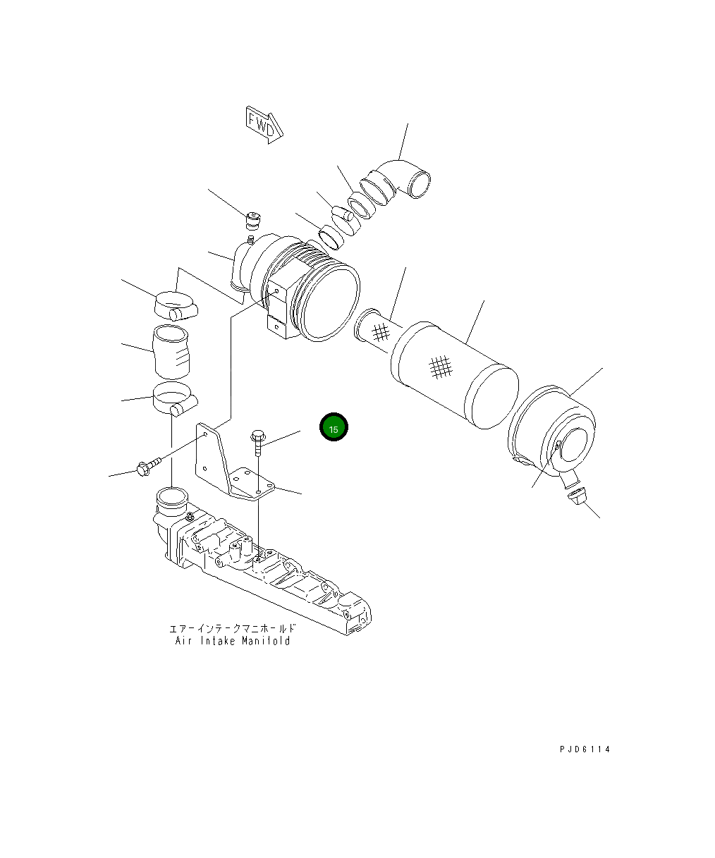 Болт 456-743 Komatsu