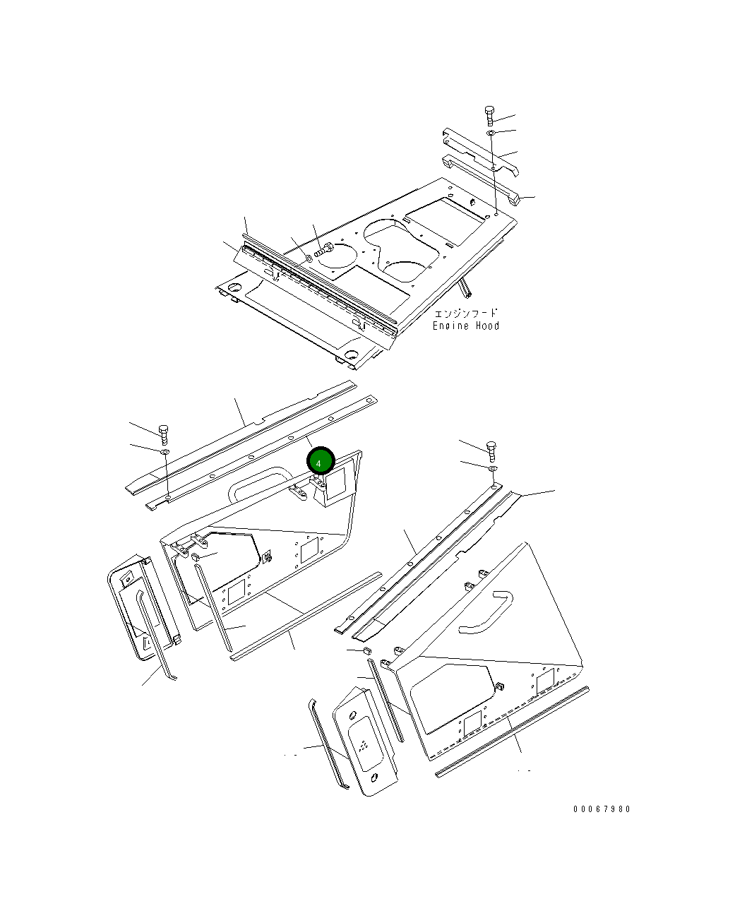 Крышка 14X-54-34550  Komatsu