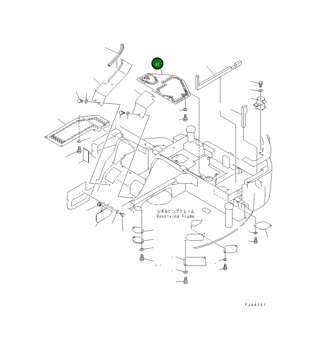 Крышка 21W-46-27120 Komatsu