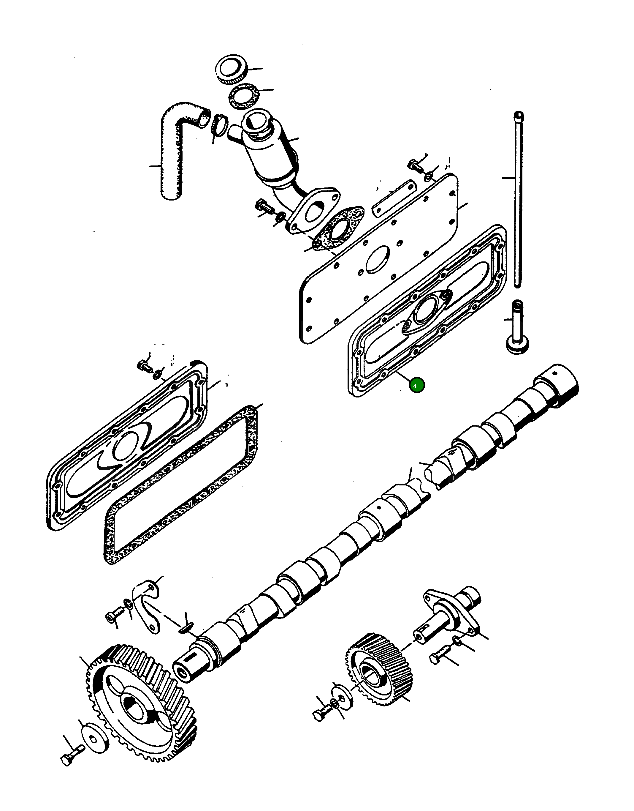 Крышка 2870837M91  Komatsu