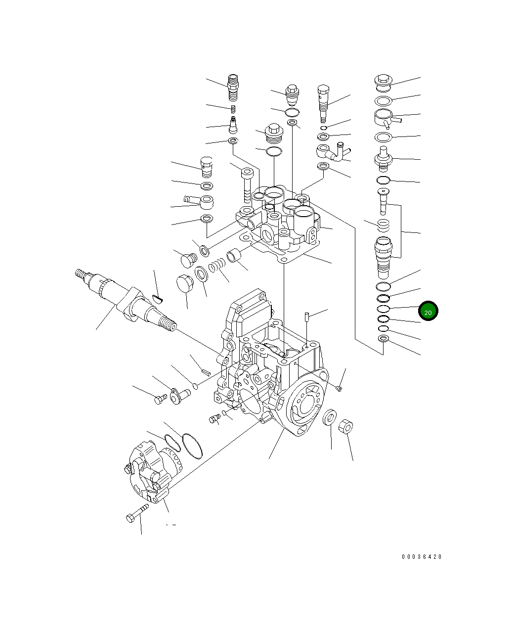 Кольцо уплотнительное (O-Ring) YM119802-51690 Komatsu
