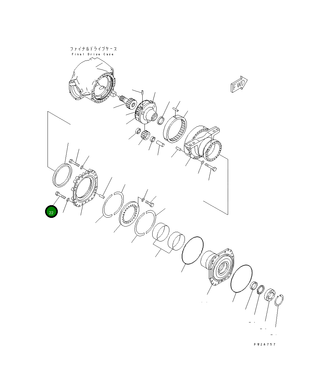Болт 01010-61695 Komatsu
