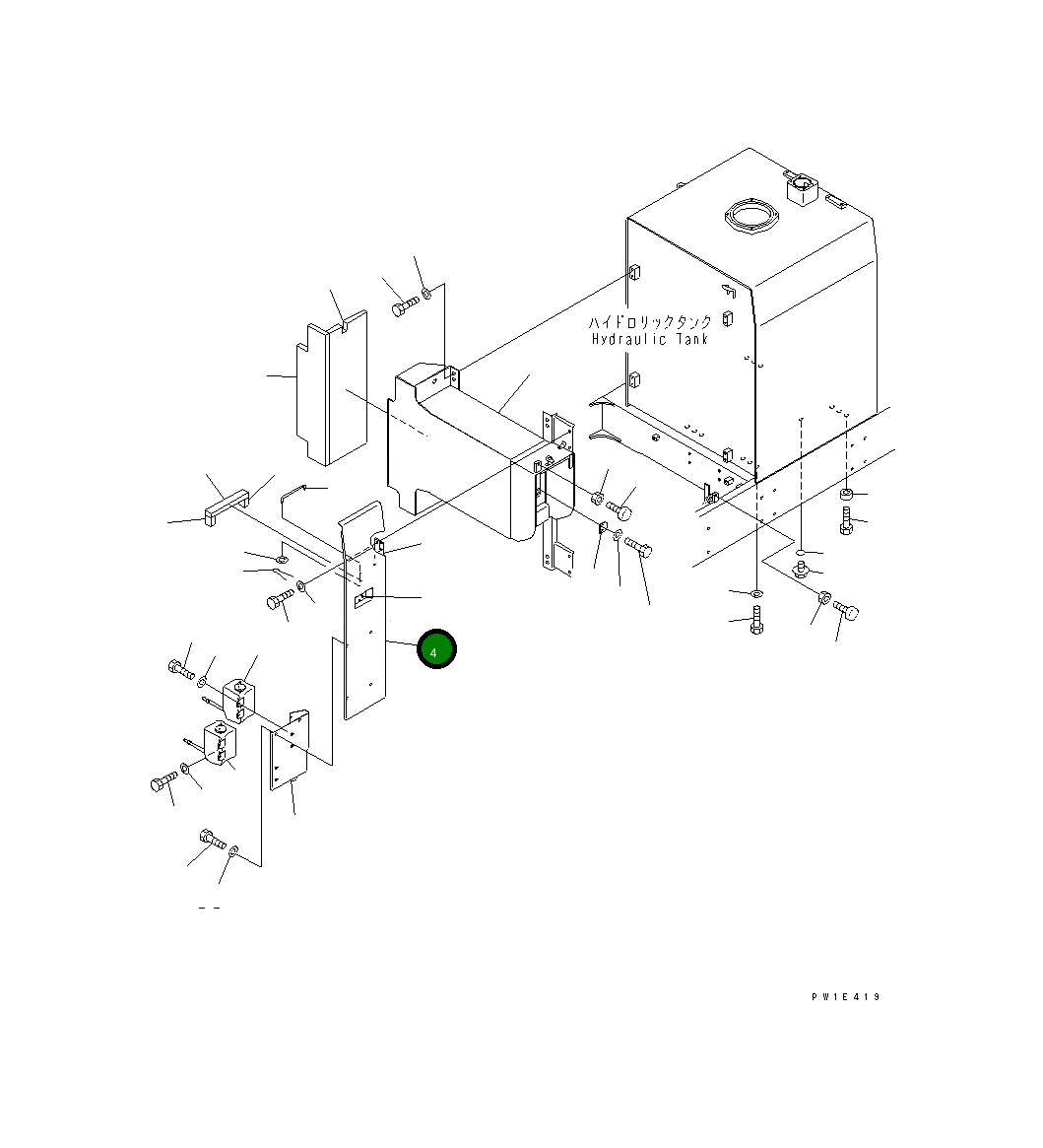 Крышка 21N-53-32170 Komatsu