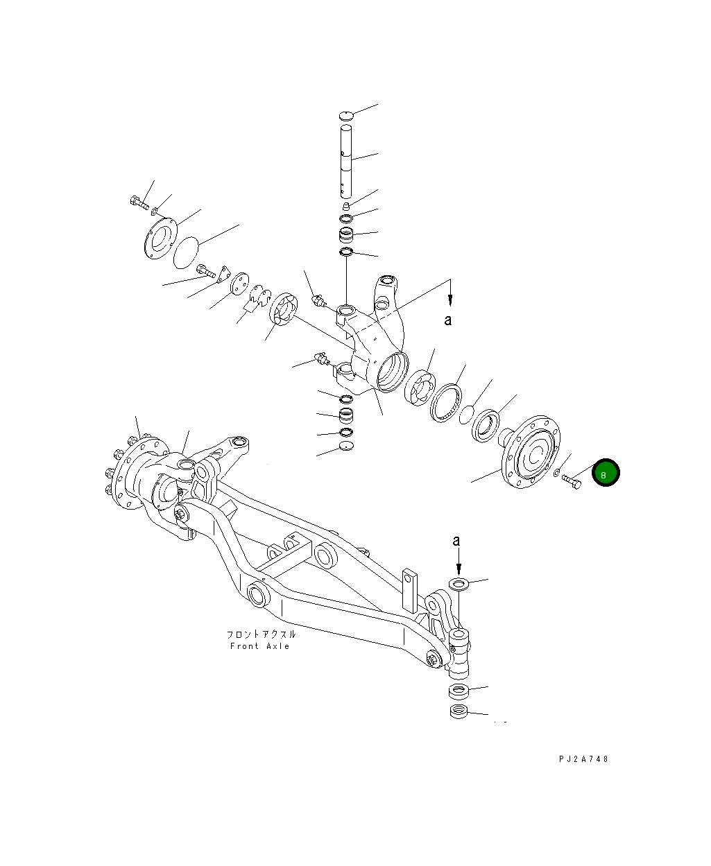 Болт 01010-62250  Komatsu