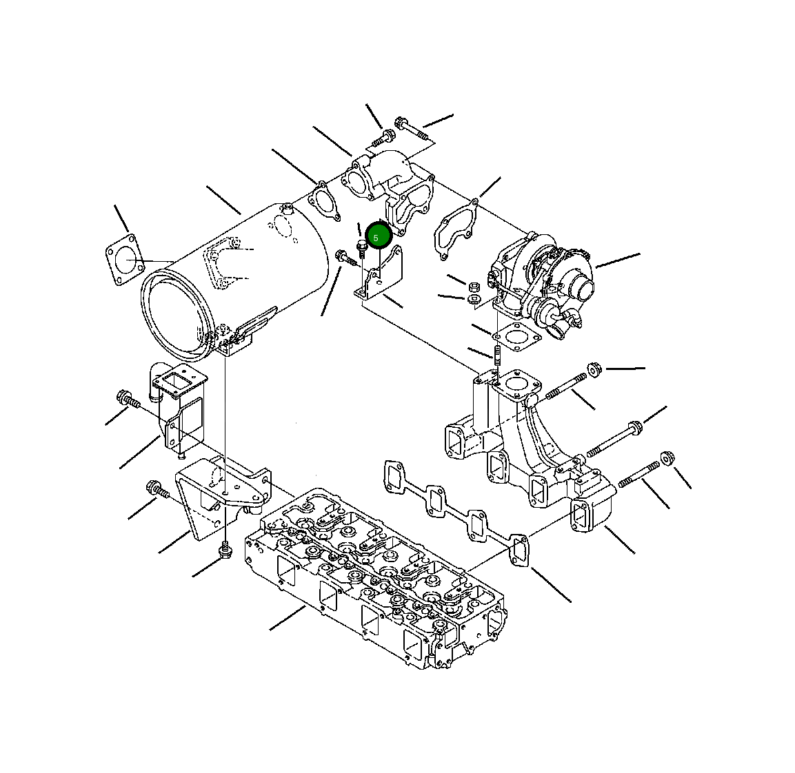 Болт YM26106080162 Komatsu