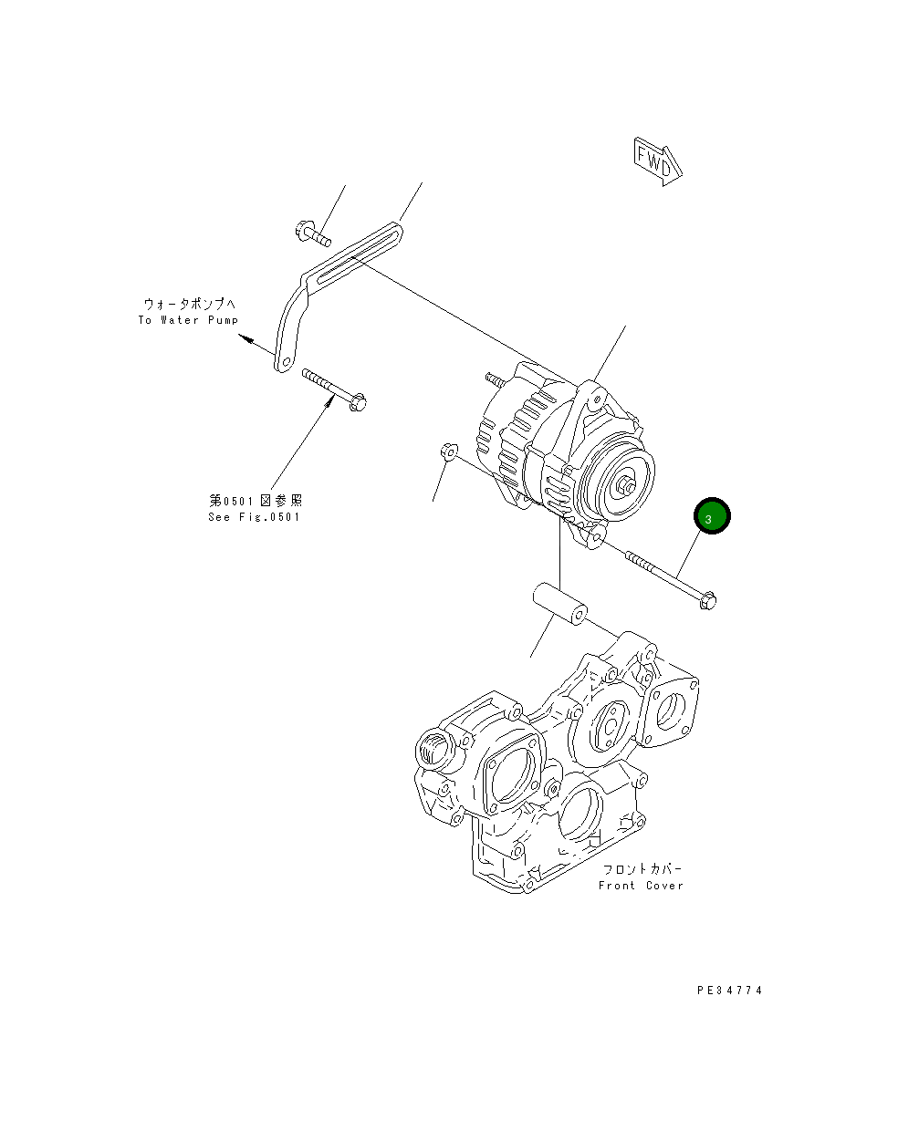 Болт YM26106-081052 Komatsu