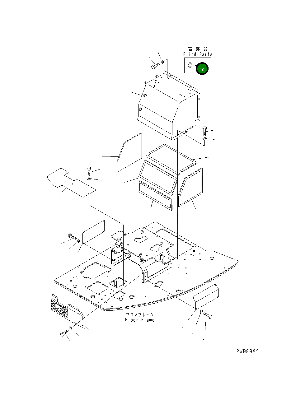 Крышка 22U-54-13702 Komatsu