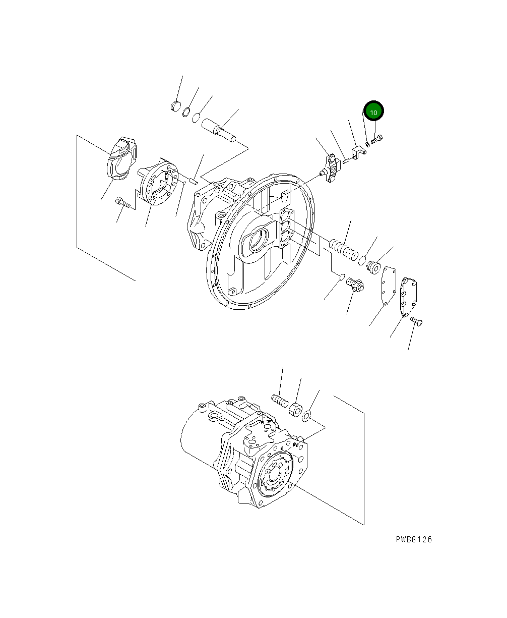 Болт 01010-80825  Komatsu