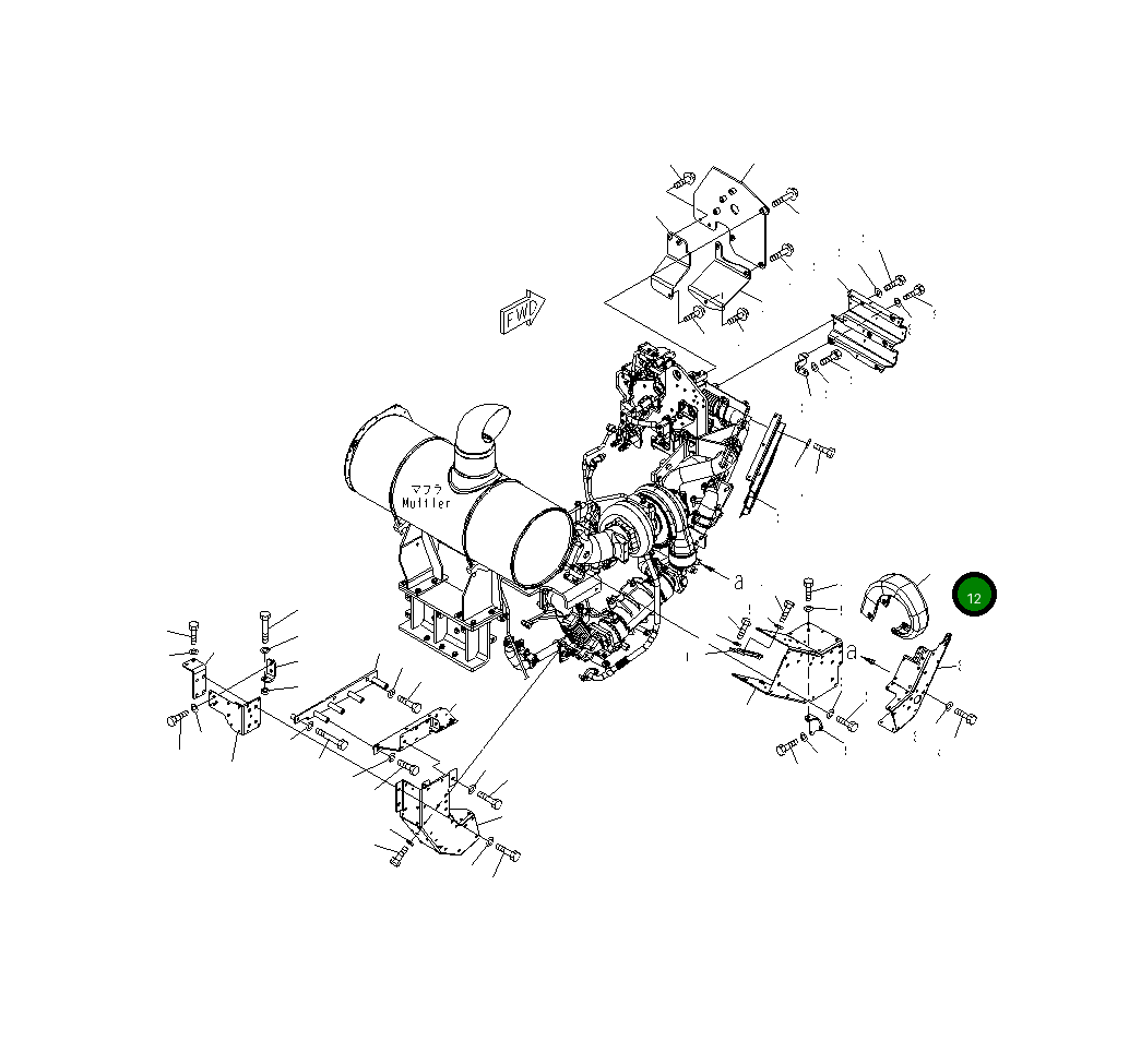 Крышка 6261-11-8280 Komatsu