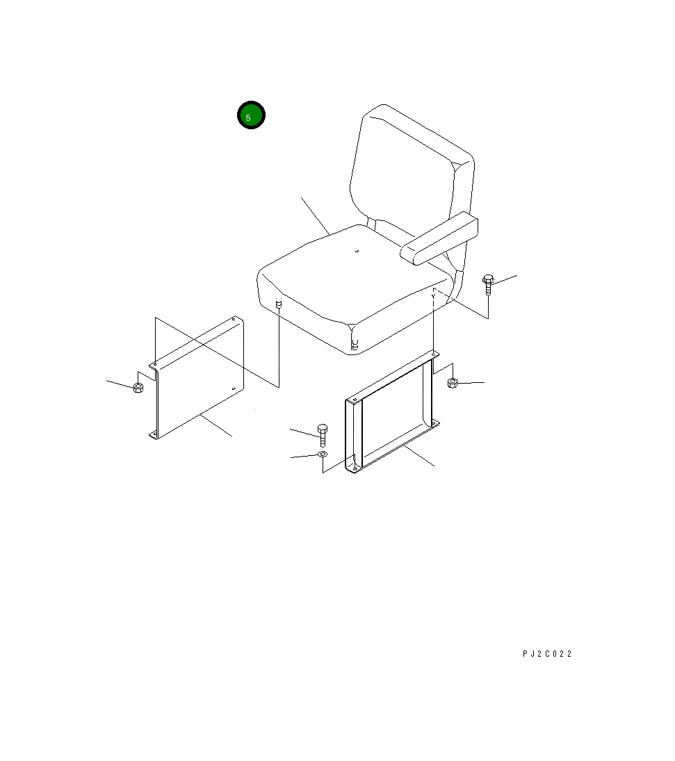 Крышка 201-54-61382  Komatsu