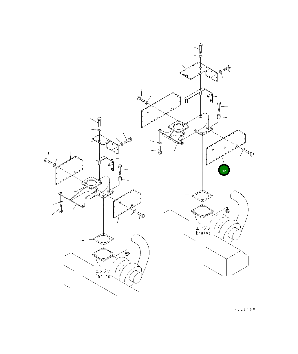 Крышка 21T-01-67260 Komatsu