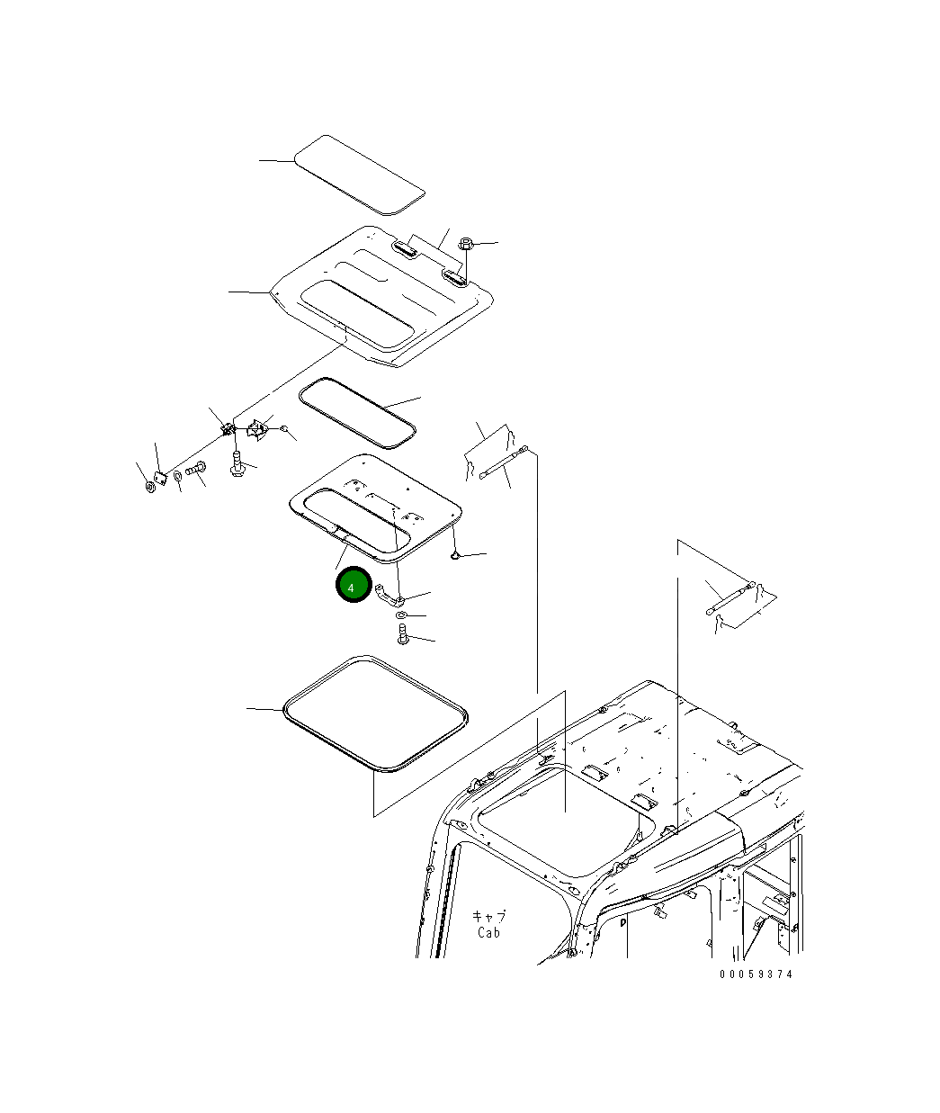 Крышка 22B-54-28521 Komatsu