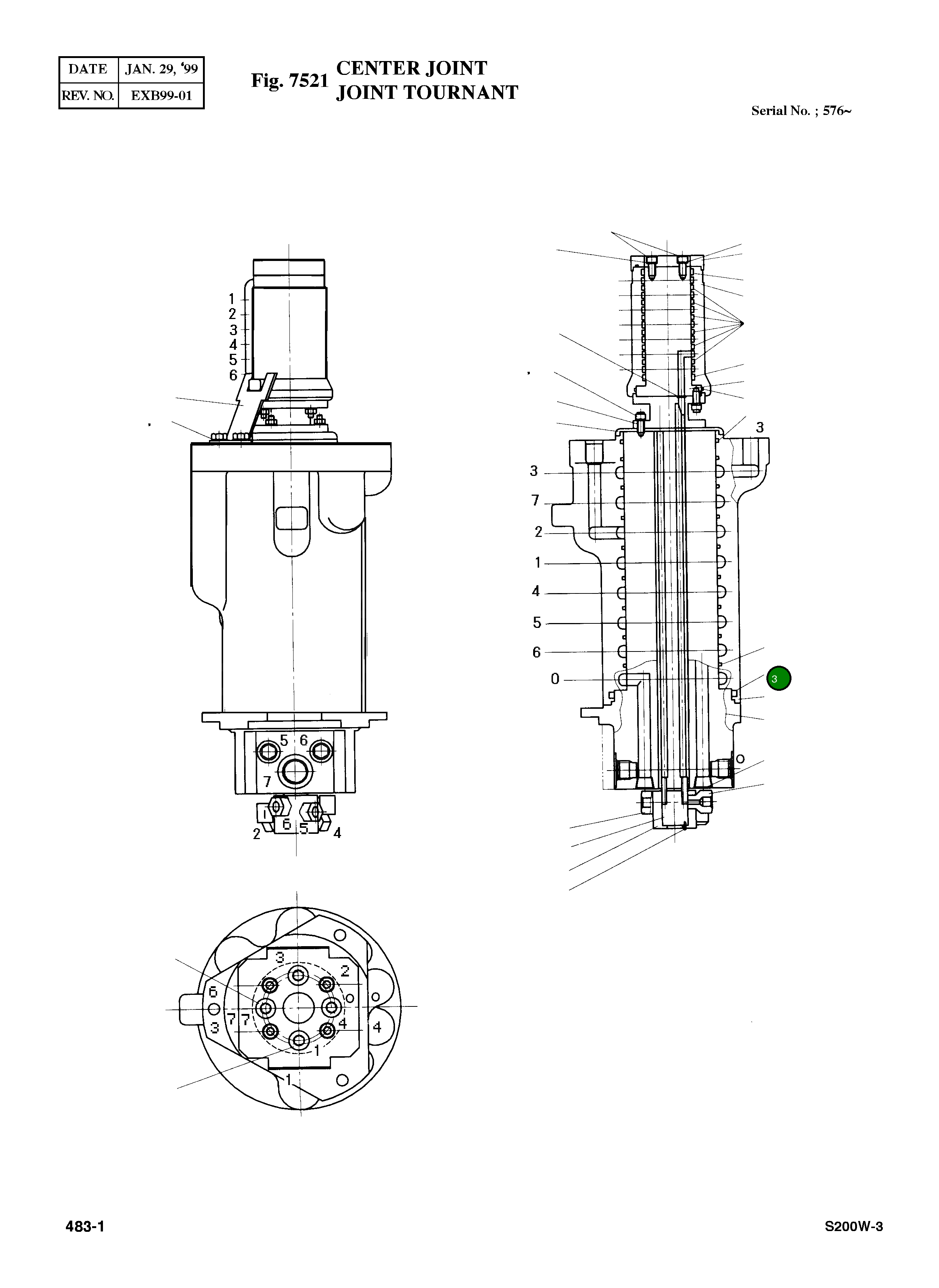 Кольцо уплотнительное (O-Ring) E6301761 Komatsu