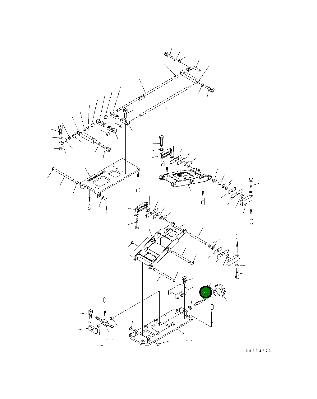 Крышка 19M-43-34410  Komatsu