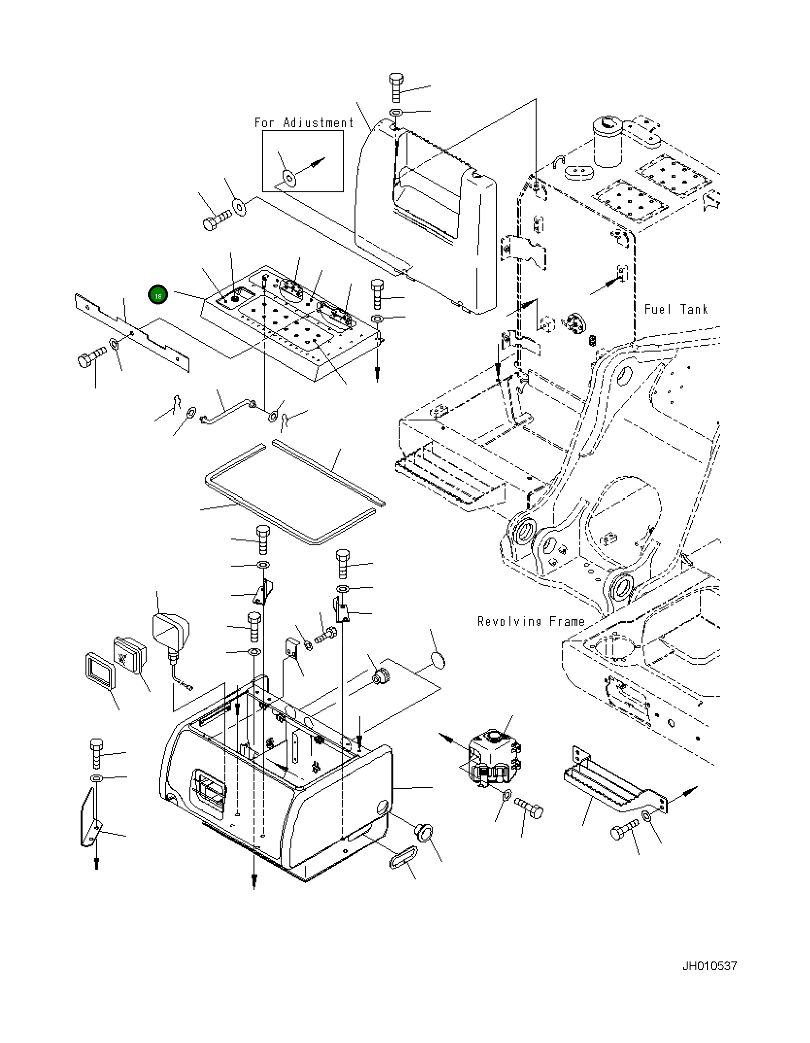 Крышка 21K-54-73533  Komatsu