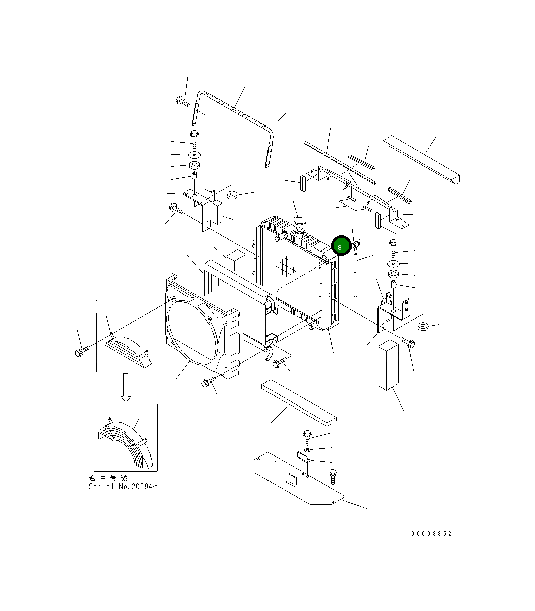 Кольцо уплотнительное (O-Ring) 363-03-31370 Komatsu