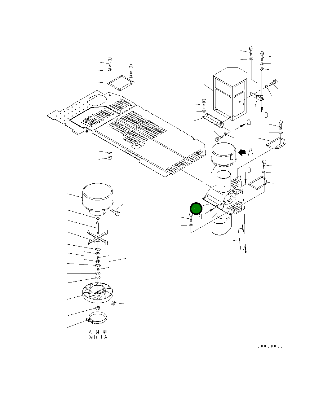 Крышка 22U-54-31951  Komatsu