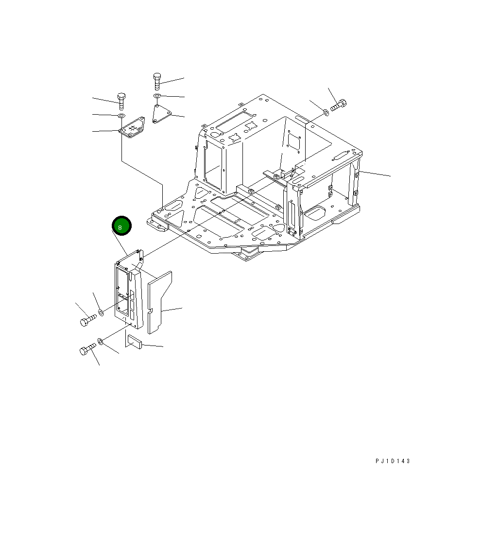 Крышка 154-43-43280 Komatsu