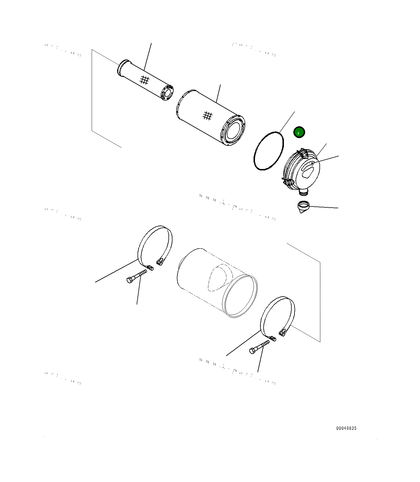 Кольцо уплотнительное (O-Ring) 6001841470 Komatsu