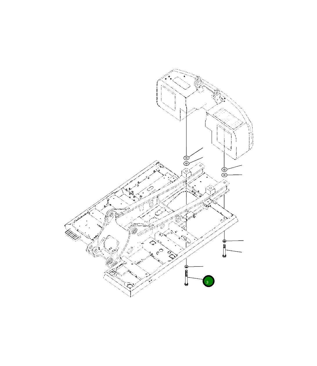 Болт 208-46-A3540  Komatsu