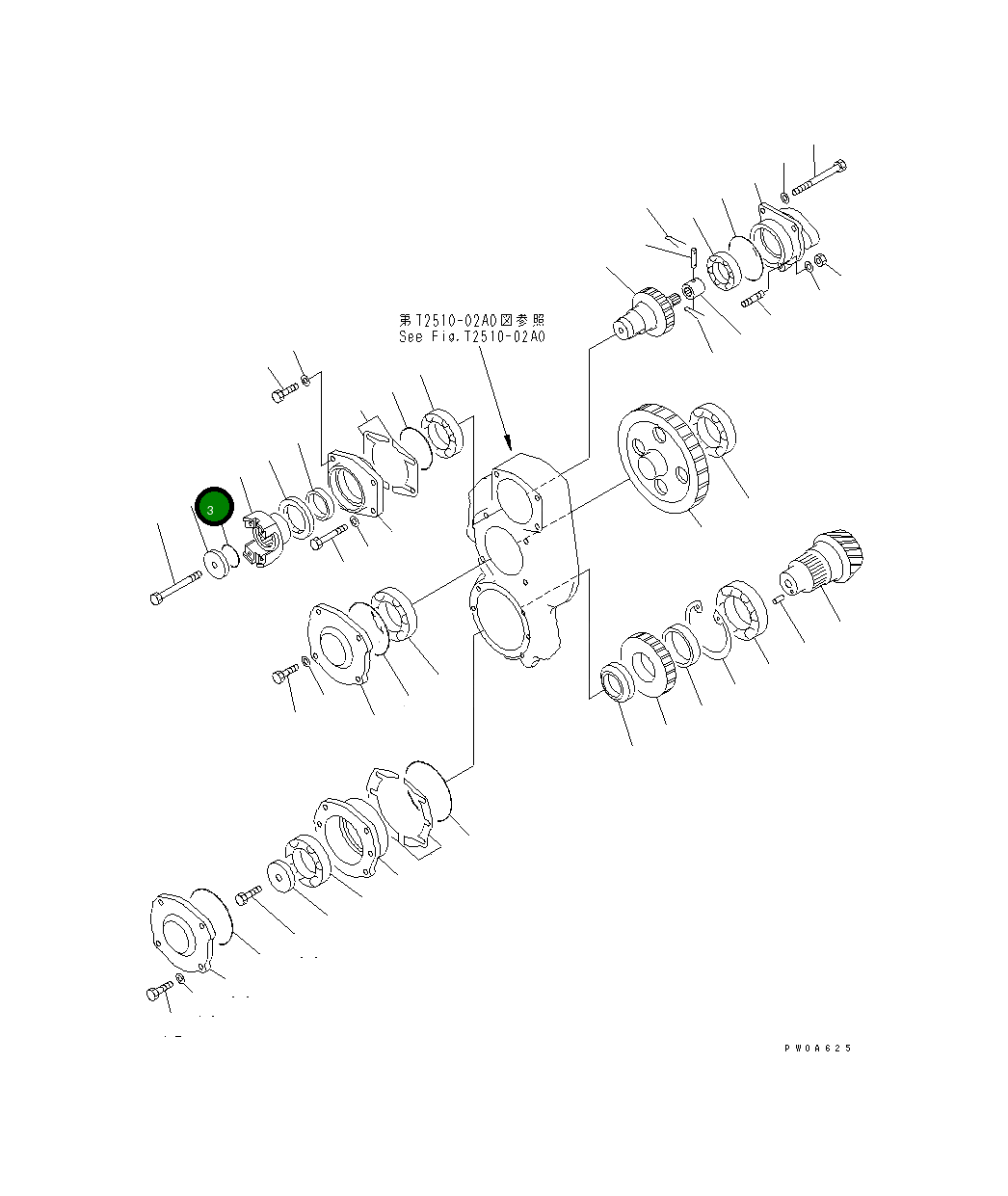 Кольцо уплотнительное (O-Ring) 155-15-19620 Komatsu