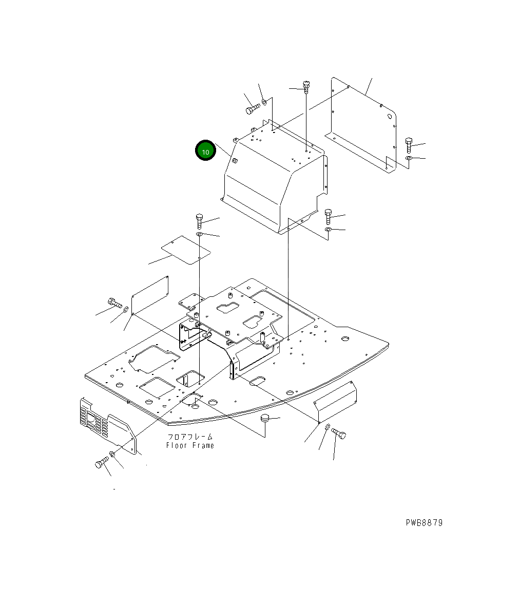 Крышка 22U-54-13243 Komatsu