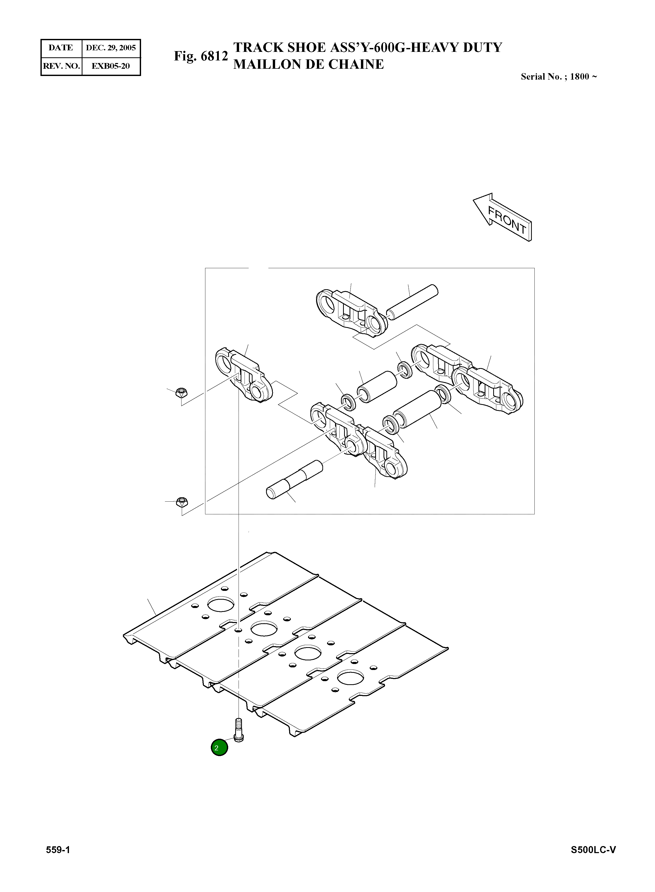 Болт K1007955  Komatsu