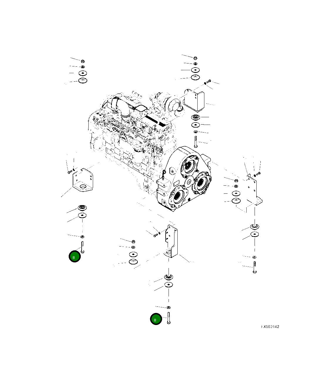 Болт 10845KF  Komatsu