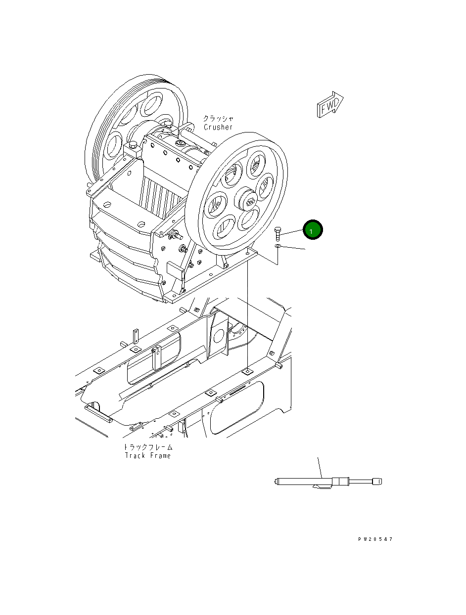 Болт 01010-82085  Komatsu
