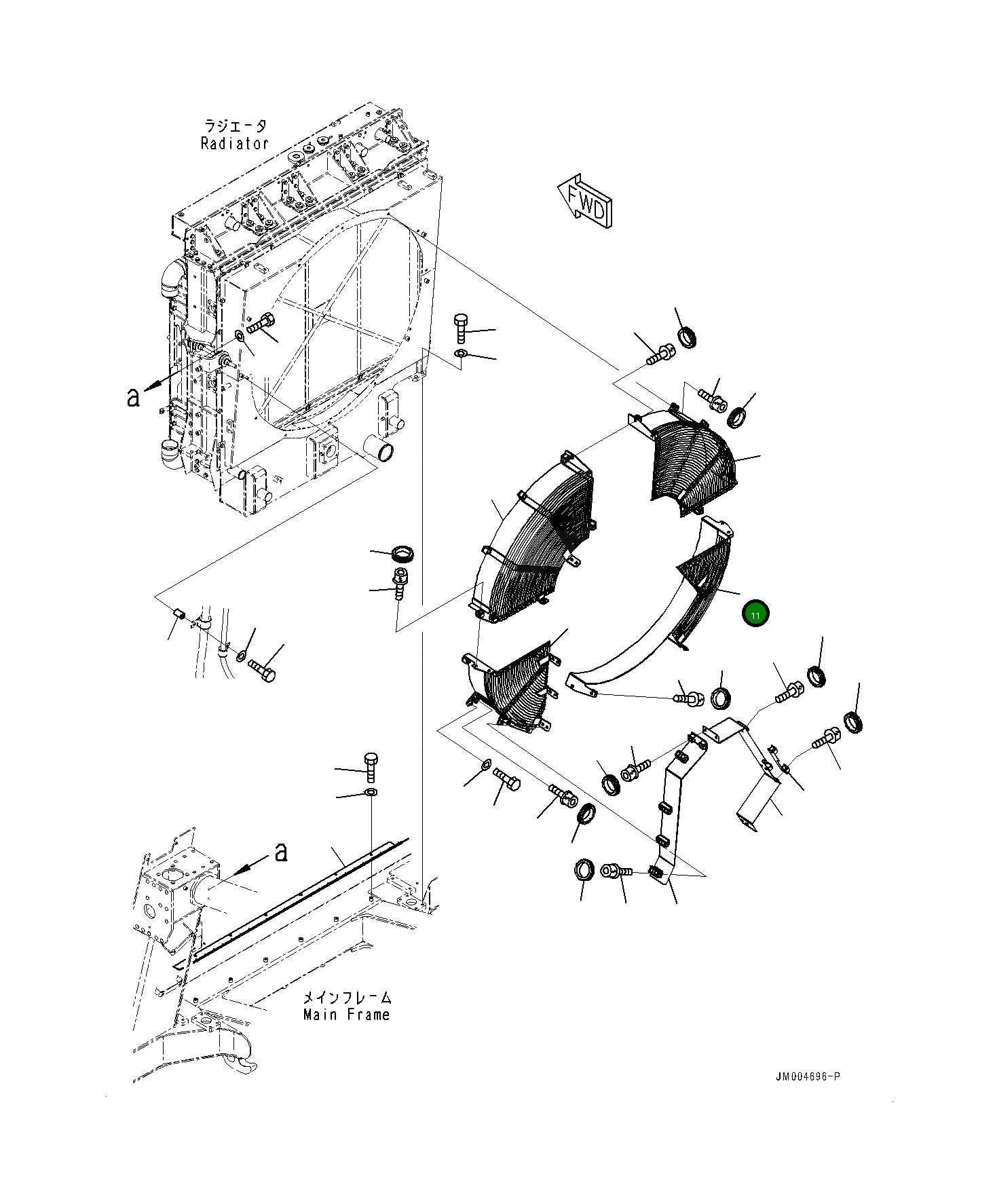 Крышка 561-03-86130 Komatsu