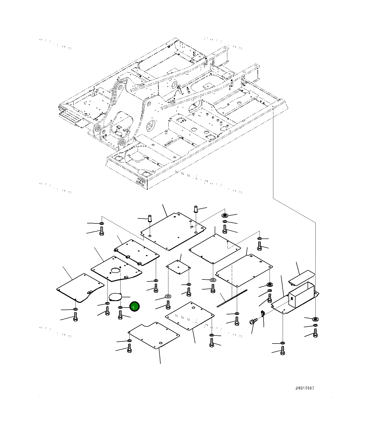 Крышка 2075466310 Komatsu