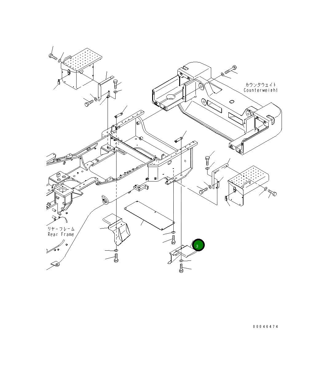 Крышка 425-46-34151 Komatsu