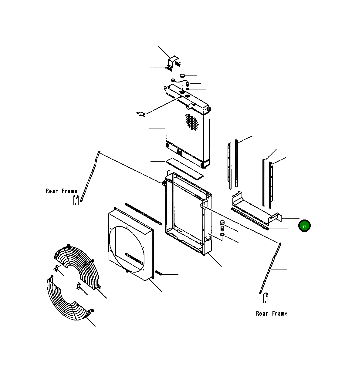 Крышка 423-03-23160  Komatsu