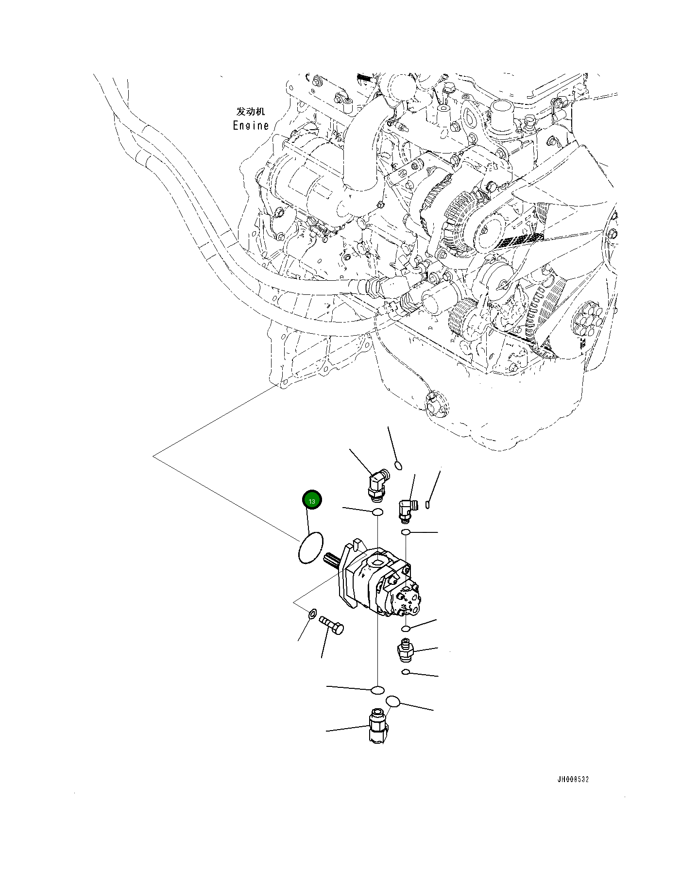 Кольцо уплотнительное (O-Ring) 07000-A2065 Komatsu