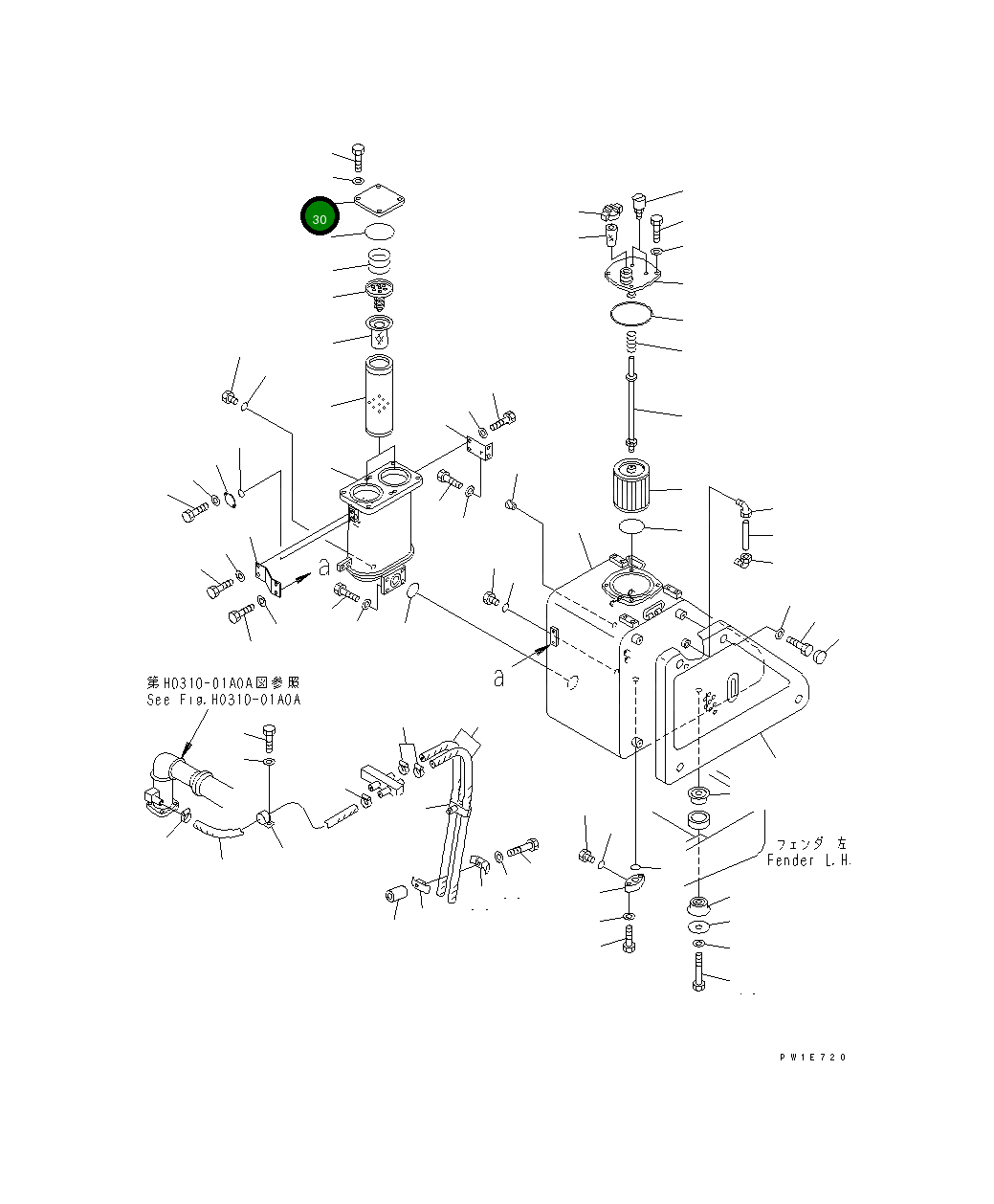 Крышка 21N-60-11140 Komatsu
