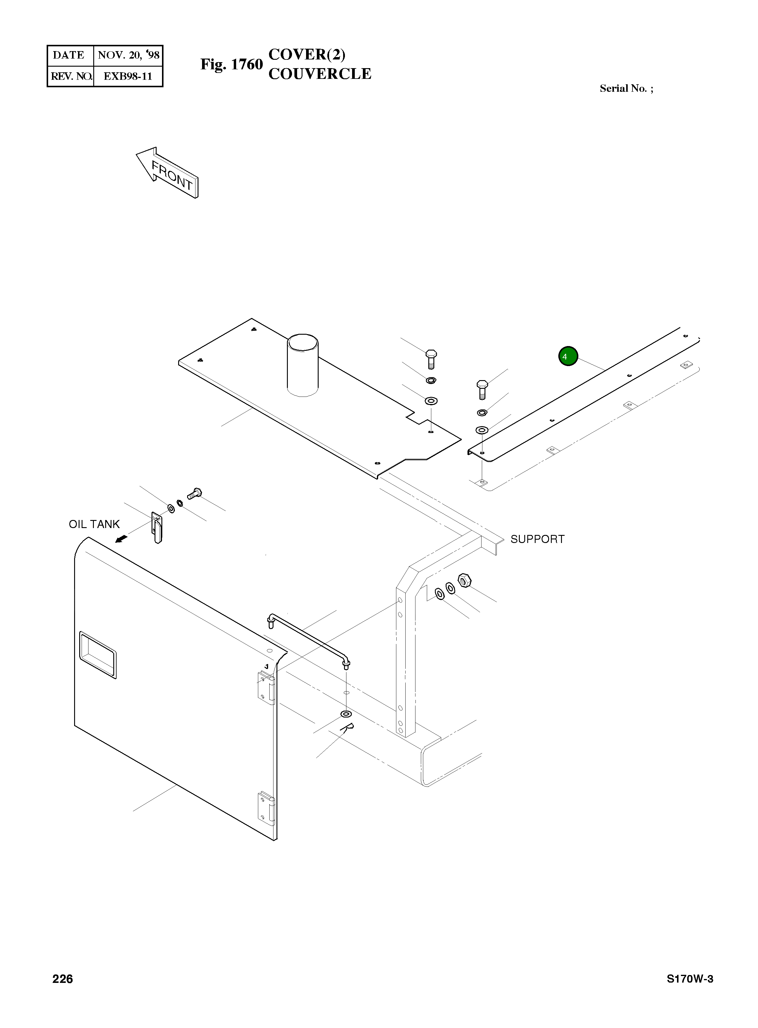 Крышка 2621-4366 Komatsu