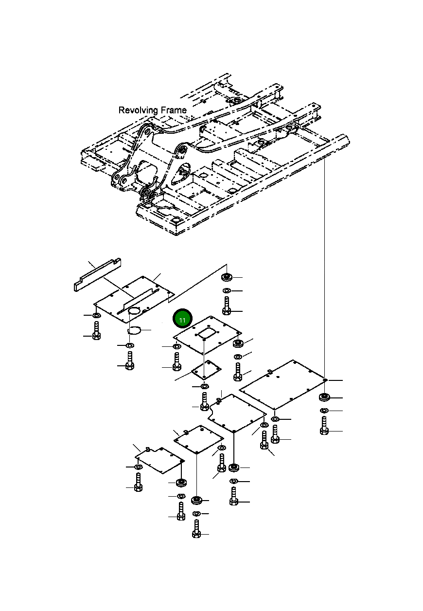 Крышка 207-54-68221 Komatsu