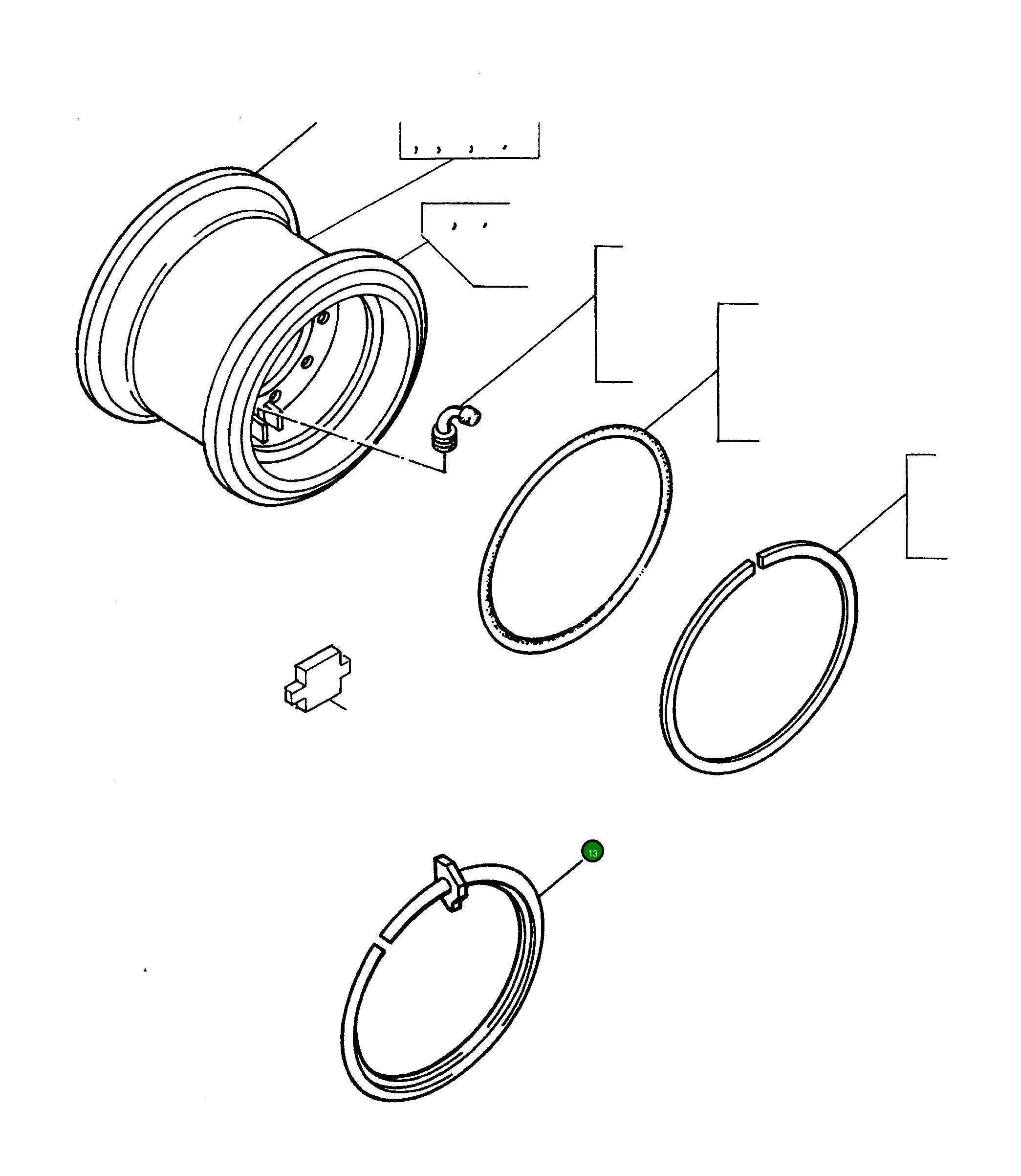 Кольцо 2961484M1  Komatsu