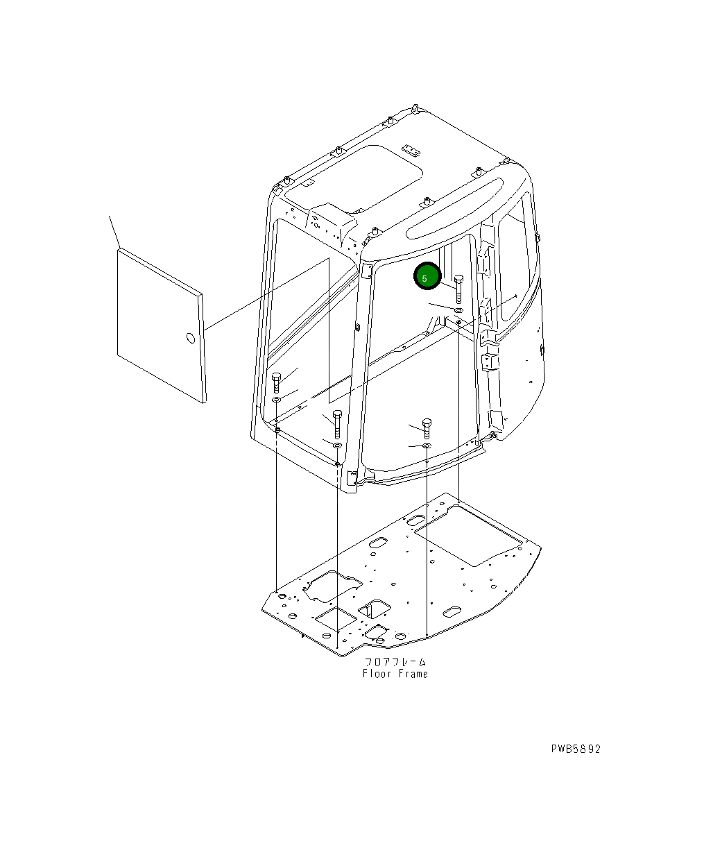 Болт 22U-54-14990 Komatsu