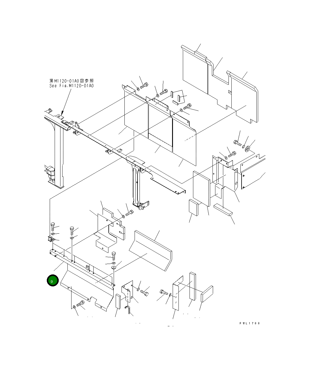 Крышка 21M-54-11431  Komatsu