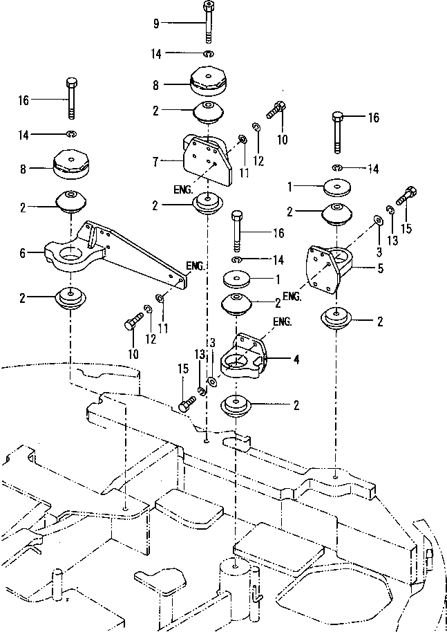 Болт YM26076-161302  Komatsu