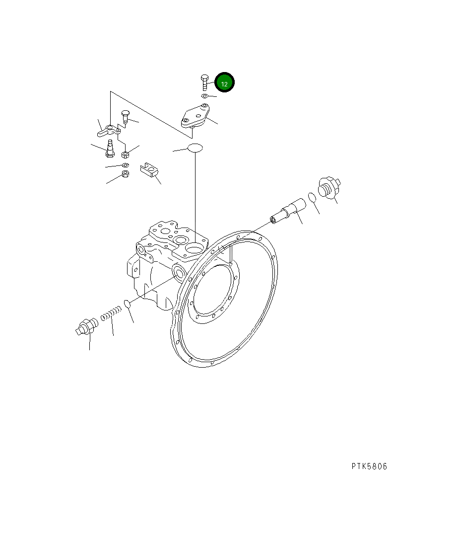 Болт 01010-80830 Komatsu