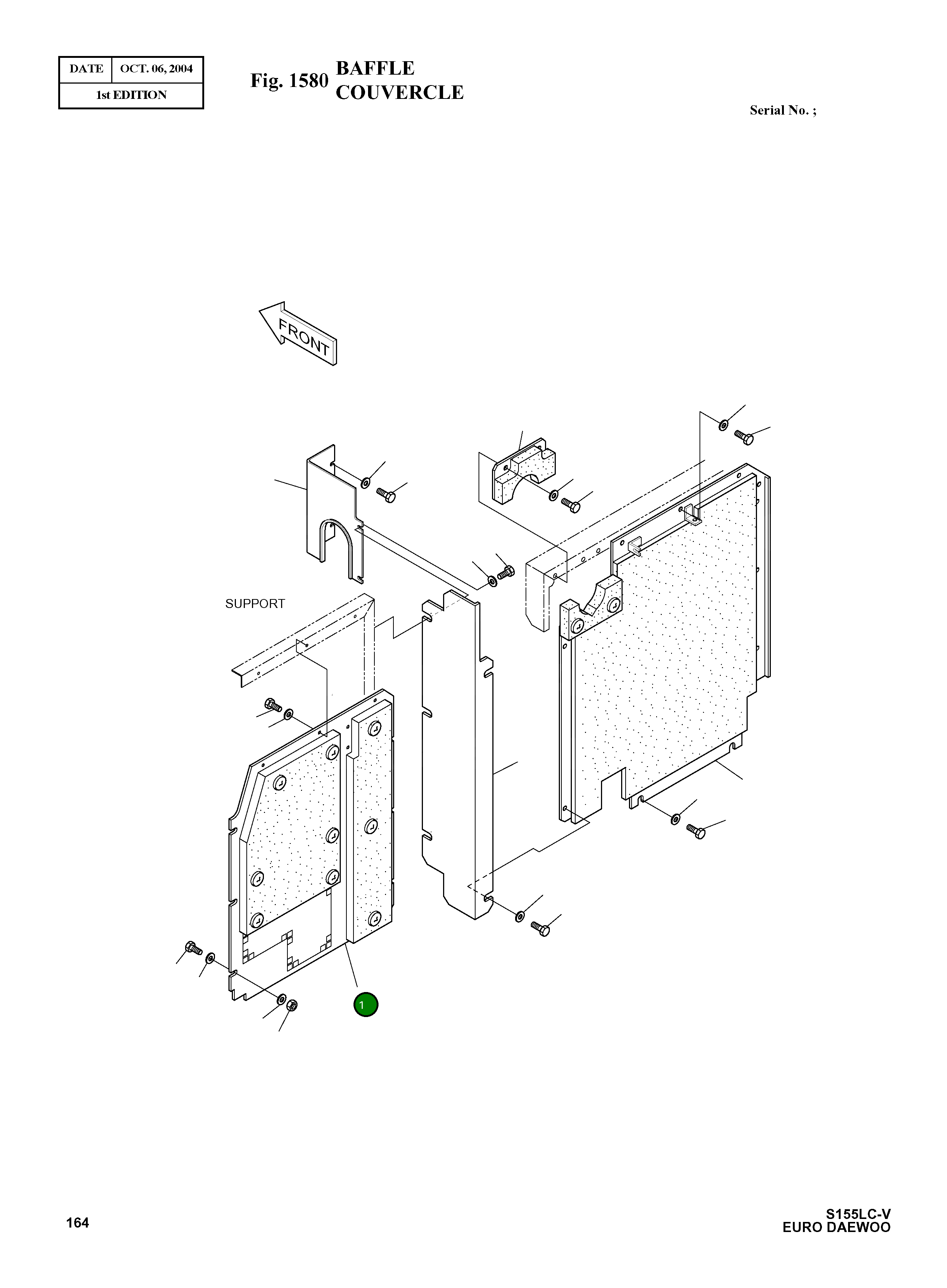 Крышка 2627-1285C Komatsu