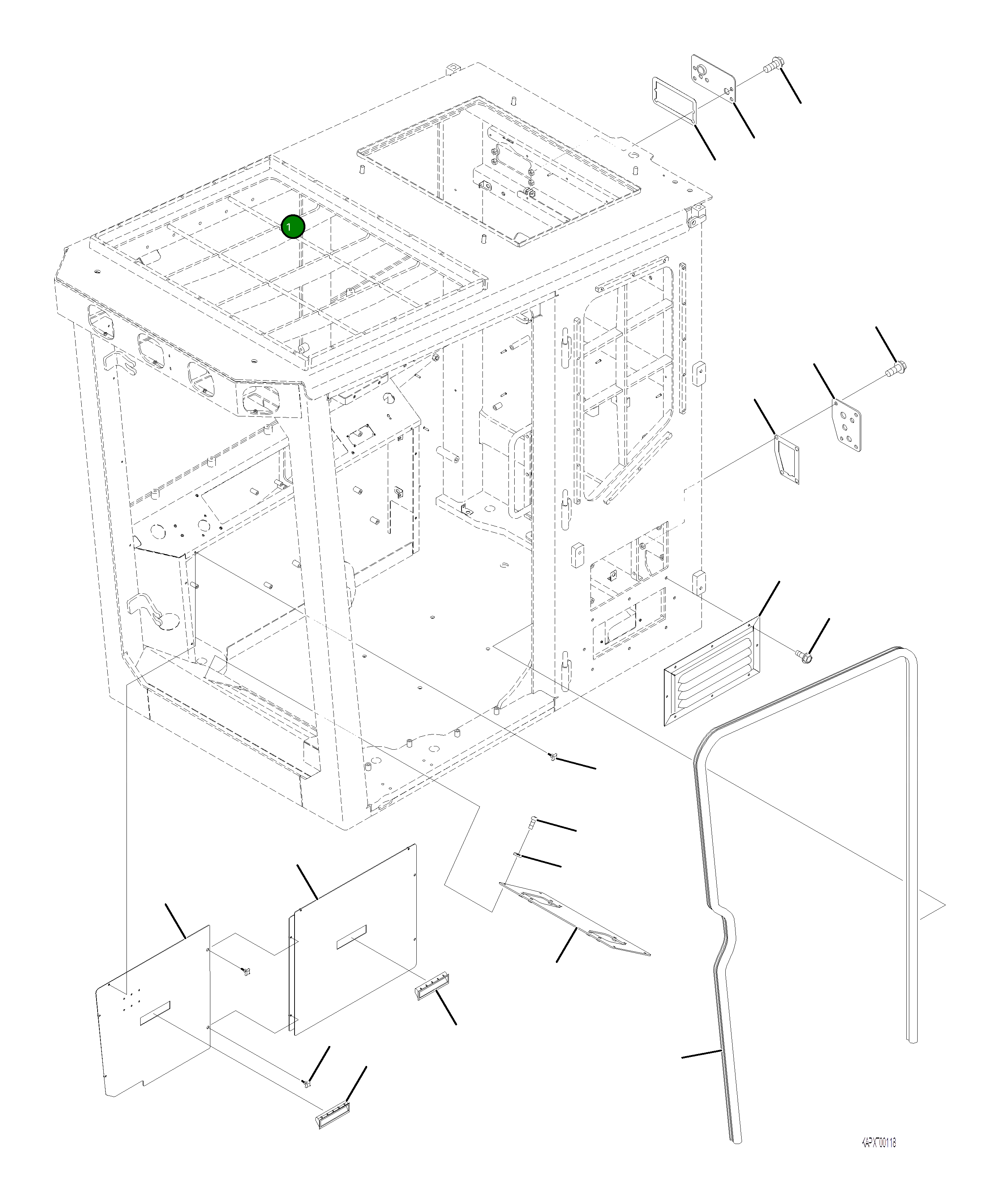 Крышка 4A1-53-21211  Komatsu
