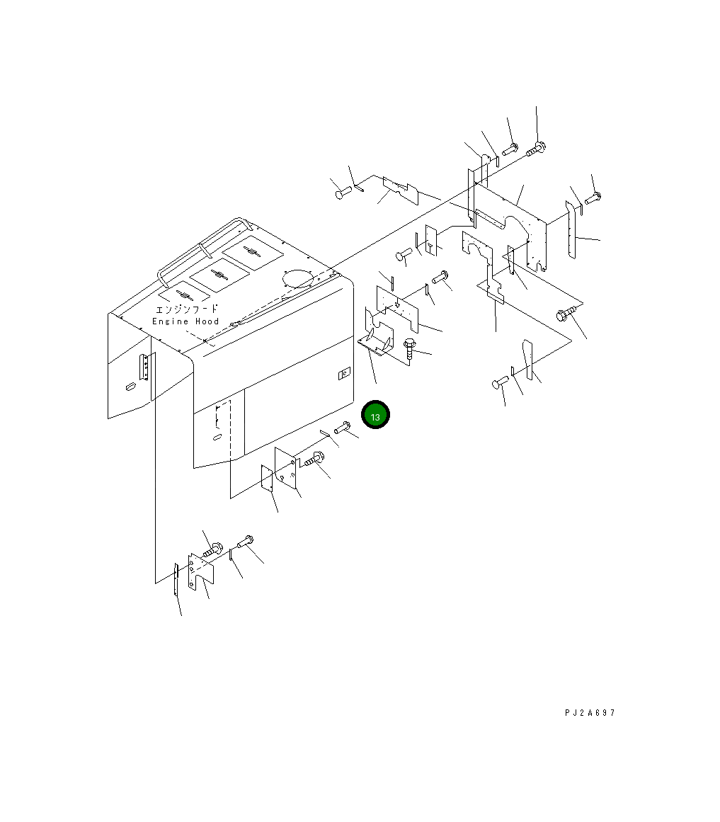 Крышка 426-Z04-2160 Komatsu
